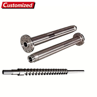 良い価格 射出成形機用カスタマイズバイメタル二軸スクリューとバレル、LDPEおよびPVC材料押出機、円錐設計 オンライン