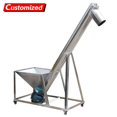 良い価格 0～45度の傾斜を備えたステンレス鋼スクリューフィーダー、高引張強度、手動または自動運転 オンライン