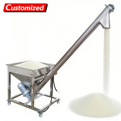 良い価格 oem Automatic Screw Powder Feeder Machine Stainless Steel Vibrating Inclined Conveyor Hopper with 4.5'' Diameter Auger Loader for Spices, Resin & Granular Materials 3m³/h Capacity 110V オンライン