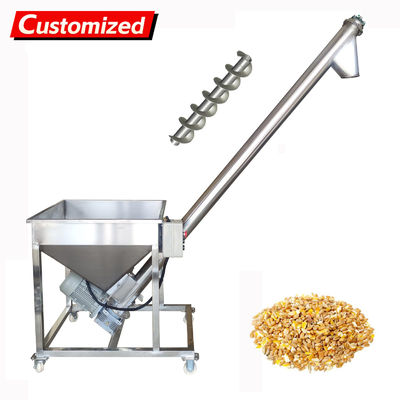 良い価格 oem Vertical Spiral Powder Conveyor 1100W Screw Type Automatic Granule‌ Conveyor 1400r/min Stainless Steel Spiral Feeding Machine with 66.93