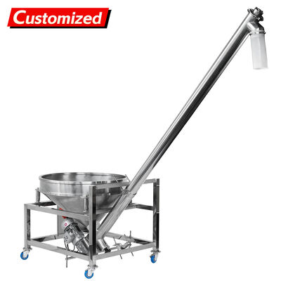 良い価格 Custom-designed inclined stainless steel screw conveyor, automatic feeding system for transporting non-free-flowing powdered products such as flour, talcum powder, coffee, milk powder, etc. オンライン