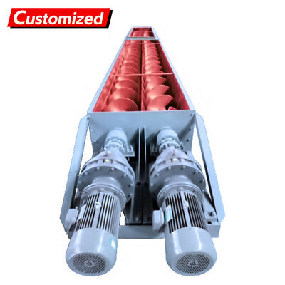 良い価格 OEM 双軸螺旋輸送機 耐磨性 耐腐蝕性 工業用粉末/粒子を運ぶ 耐磨性 耐腐蝕性セメント粒子処理装置 オンライン