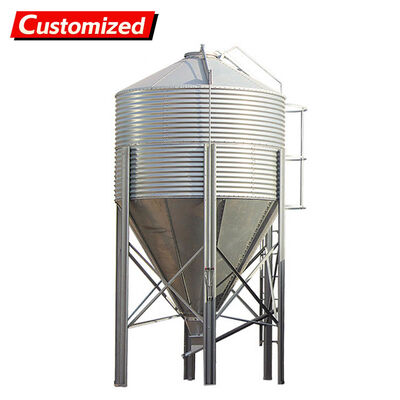 良い価格 自律化畜産用の3~50トンの容量を持つカスタマイズ可能なガルバनाइズされた鉄料塔 オンライン